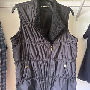 Express Black Puffer Vest